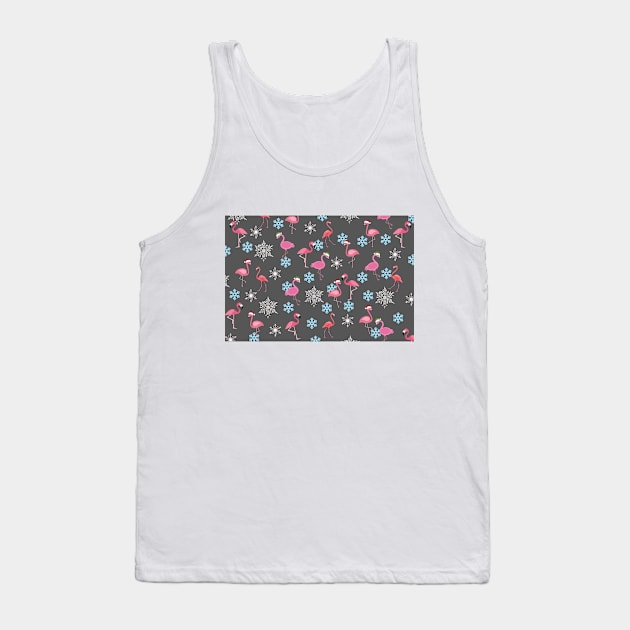 christmas with flamingo and snowflake Tank Top by Aekasit weawdee